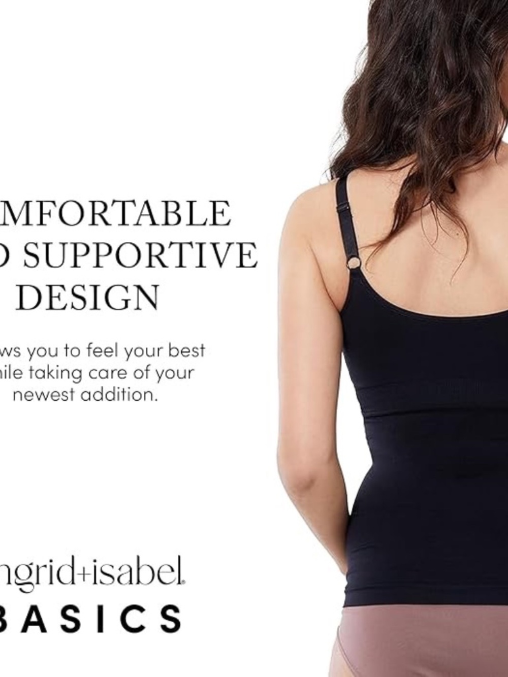 Ingrid & Isabel Basics - Crossover Maternity & Nursing Cami - Picture 2 of 6